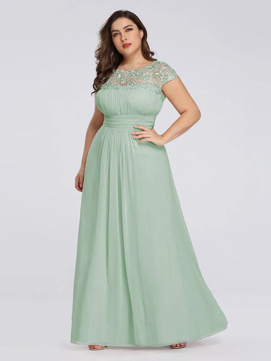 Robe de demoiselle d'honneur Maxi longue à taille Empire A Line