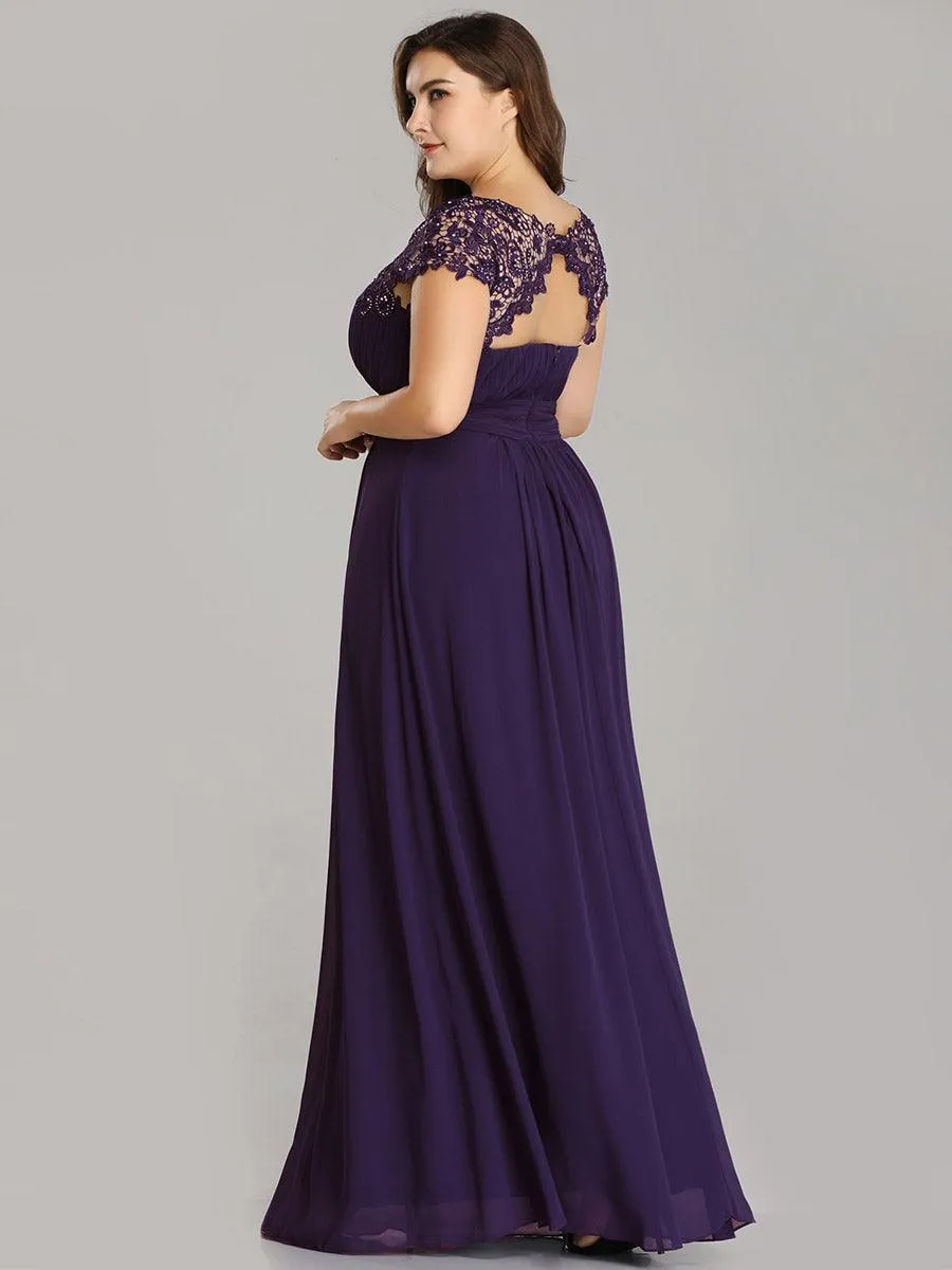 Robe de demoiselle d'honneur Maxi longue à taille Empire A Line