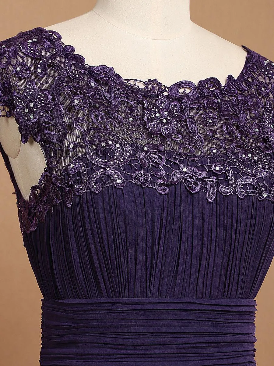Robe de demoiselle d'honneur Maxi longue à taille Empire A Line