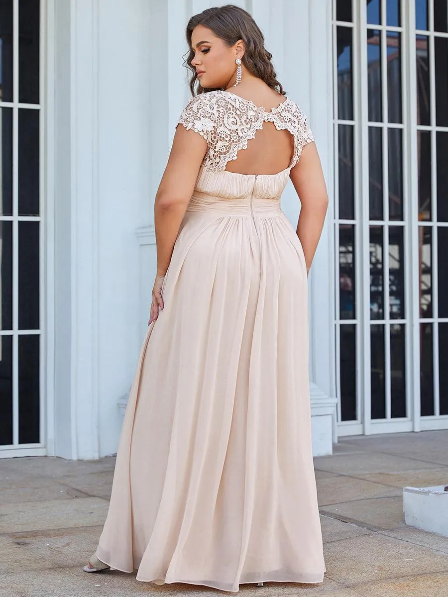 Robe de demoiselle d'honneur Maxi longue à taille Empire A Line