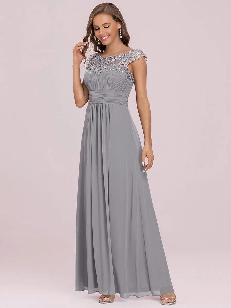 Robe de demoiselle d'honneur Maxi longue à taille Empire A Line