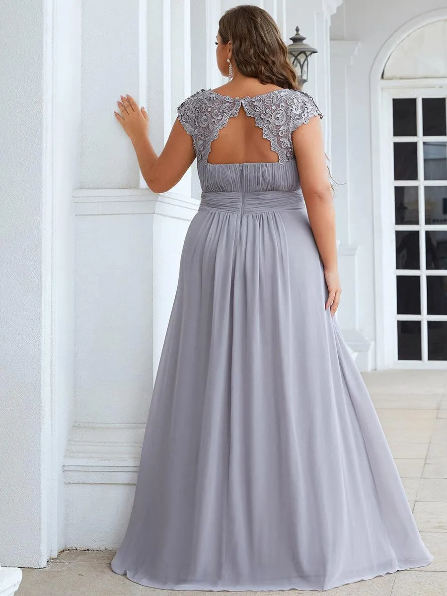 Robe de demoiselle d'honneur Maxi longue à taille Empire A Line