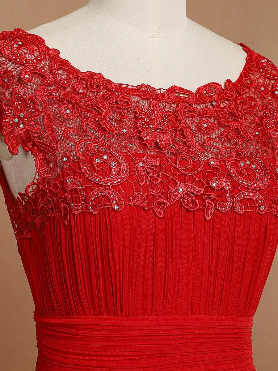 Robe de demoiselle d'honneur Maxi longue à taille Empire A Line