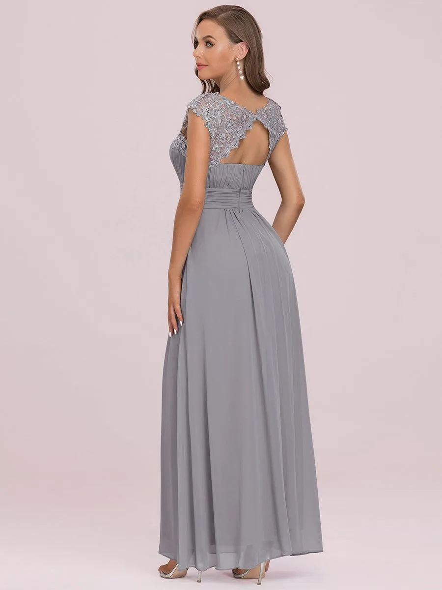 Robe de demoiselle d'honneur Maxi longue à taille Empire A Line