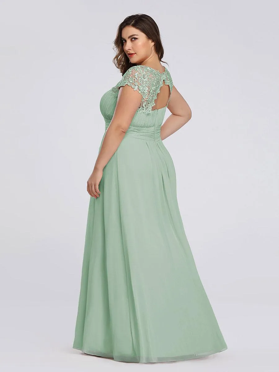Robe de demoiselle d'honneur Maxi longue à taille Empire A Line