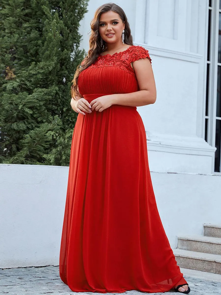 Robe de demoiselle d'honneur Maxi longue à taille Empire A Line