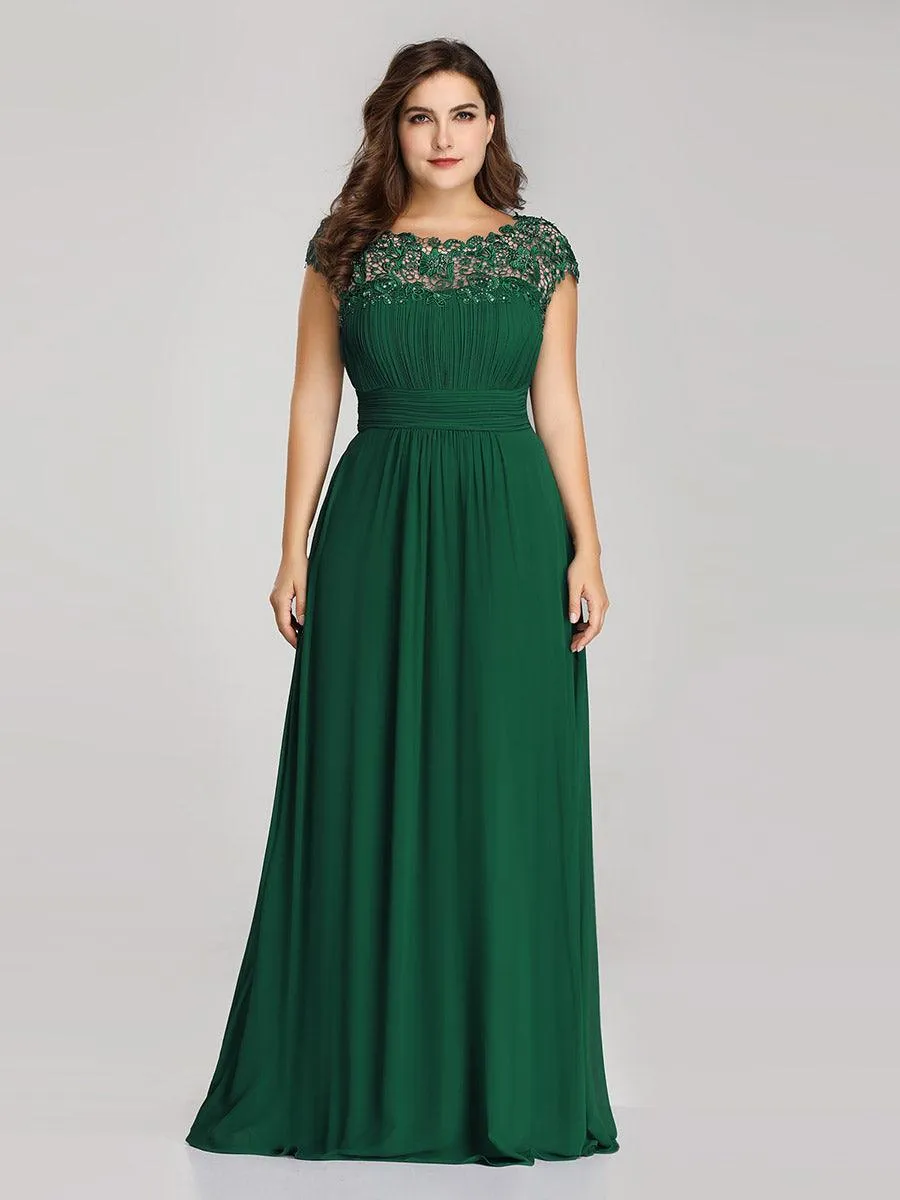 Robe de demoiselle d'honneur Maxi longue à taille Empire A Line
