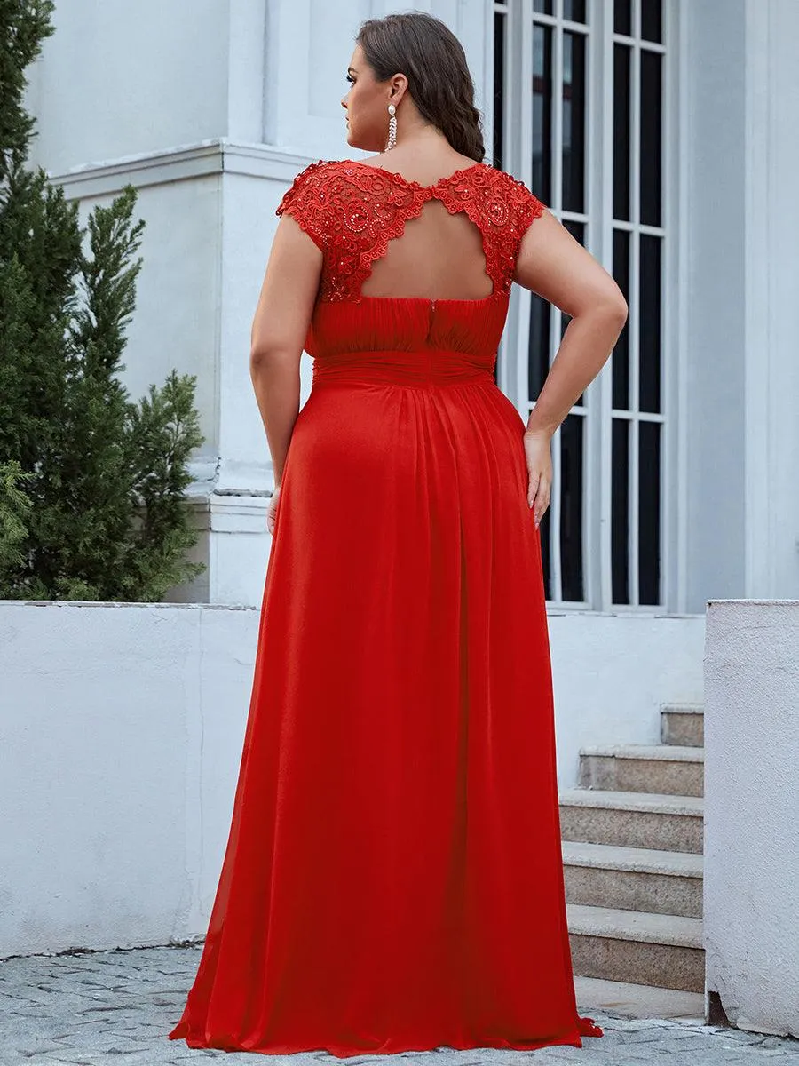 Robe de demoiselle d'honneur Maxi longue à taille Empire A Line