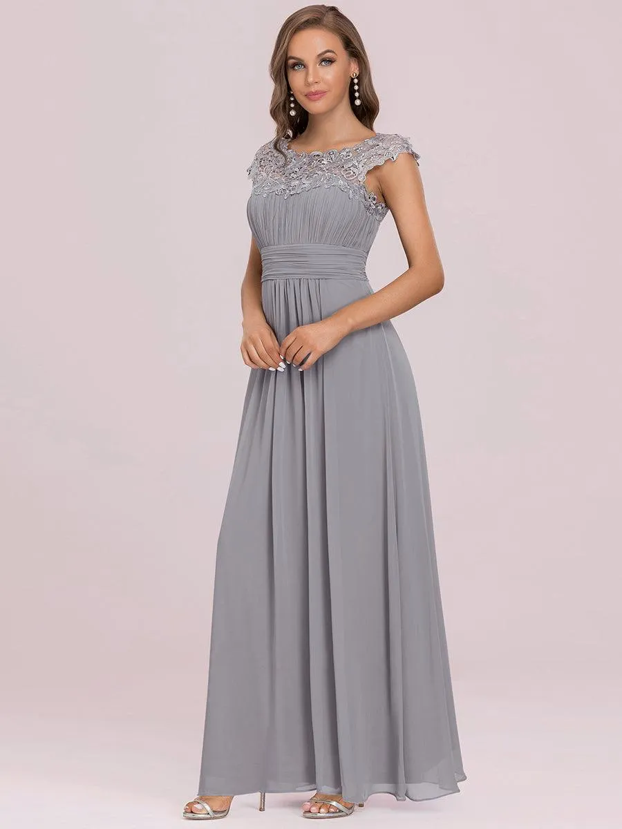 Robe de demoiselle d'honneur Maxi longue à taille Empire A Line