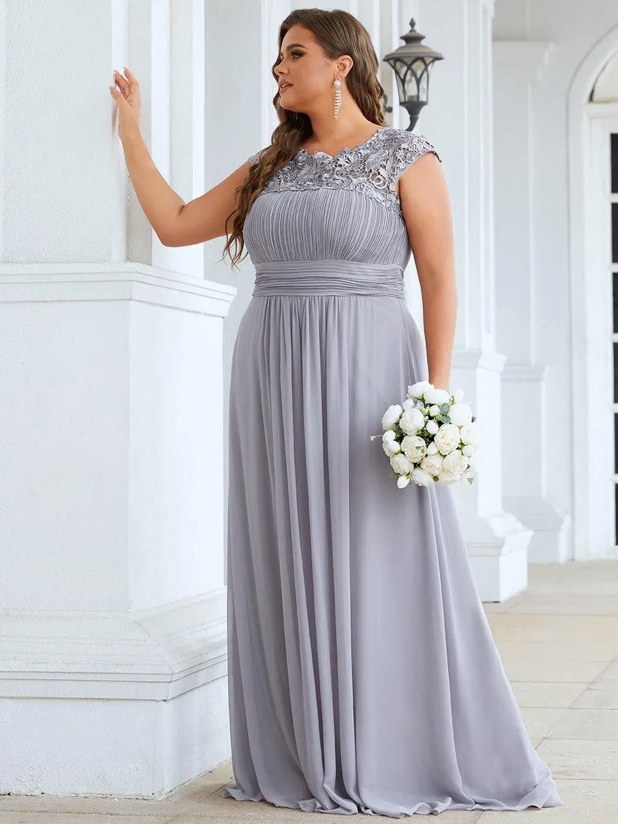 Robe de demoiselle d'honneur Maxi longue à taille Empire A Line