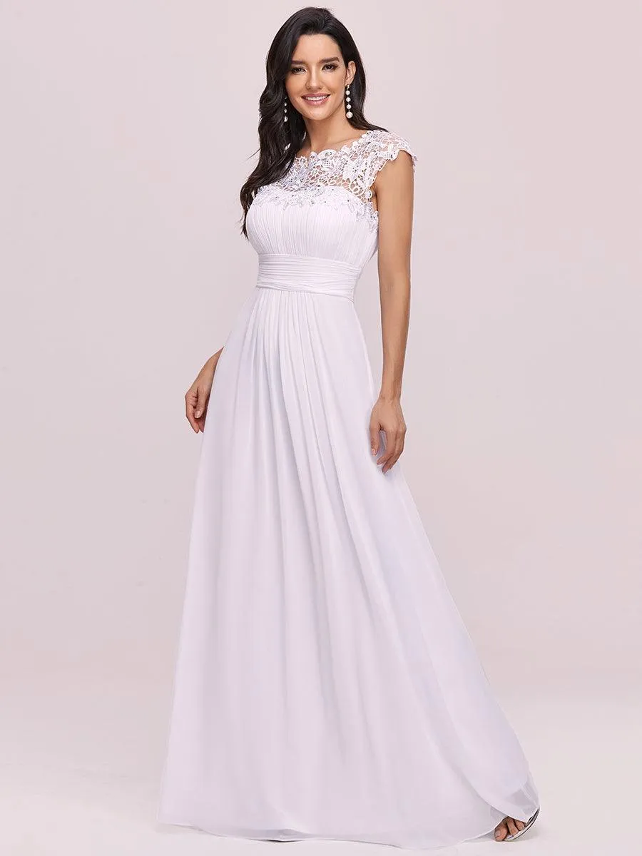 Robe de demoiselle d'honneur Maxi longue à taille Empire A Line