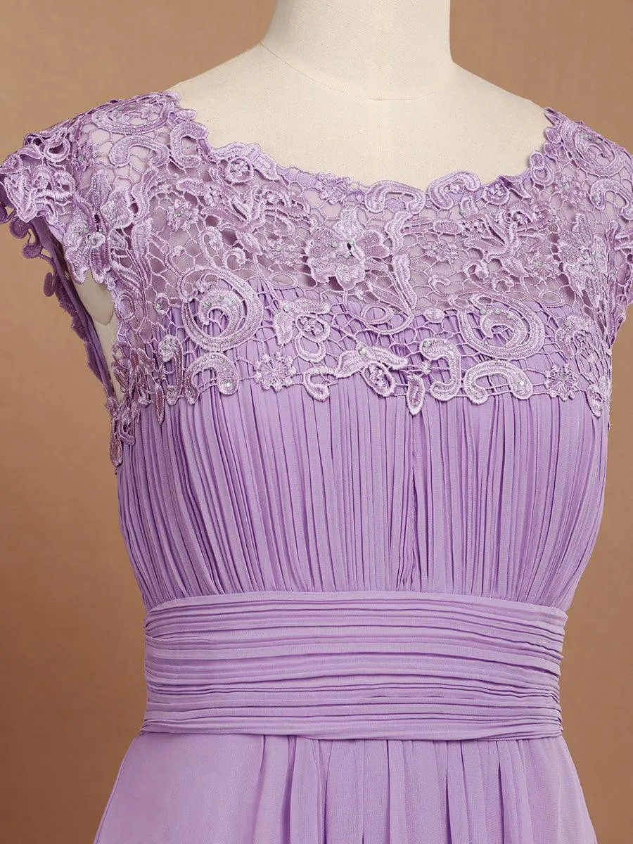 Robe de demoiselle d'honneur Maxi longue à taille Empire A Line