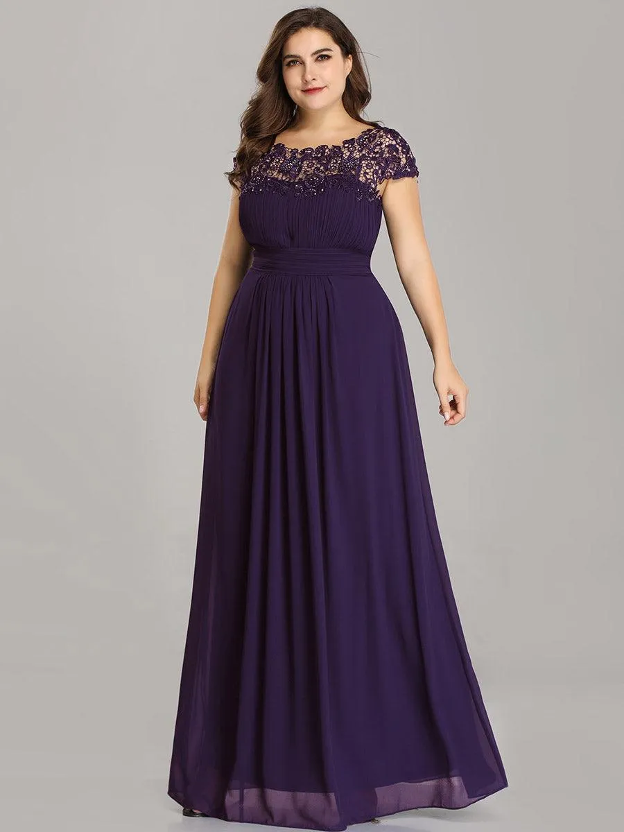 Robe de demoiselle d'honneur Maxi longue à taille Empire A Line