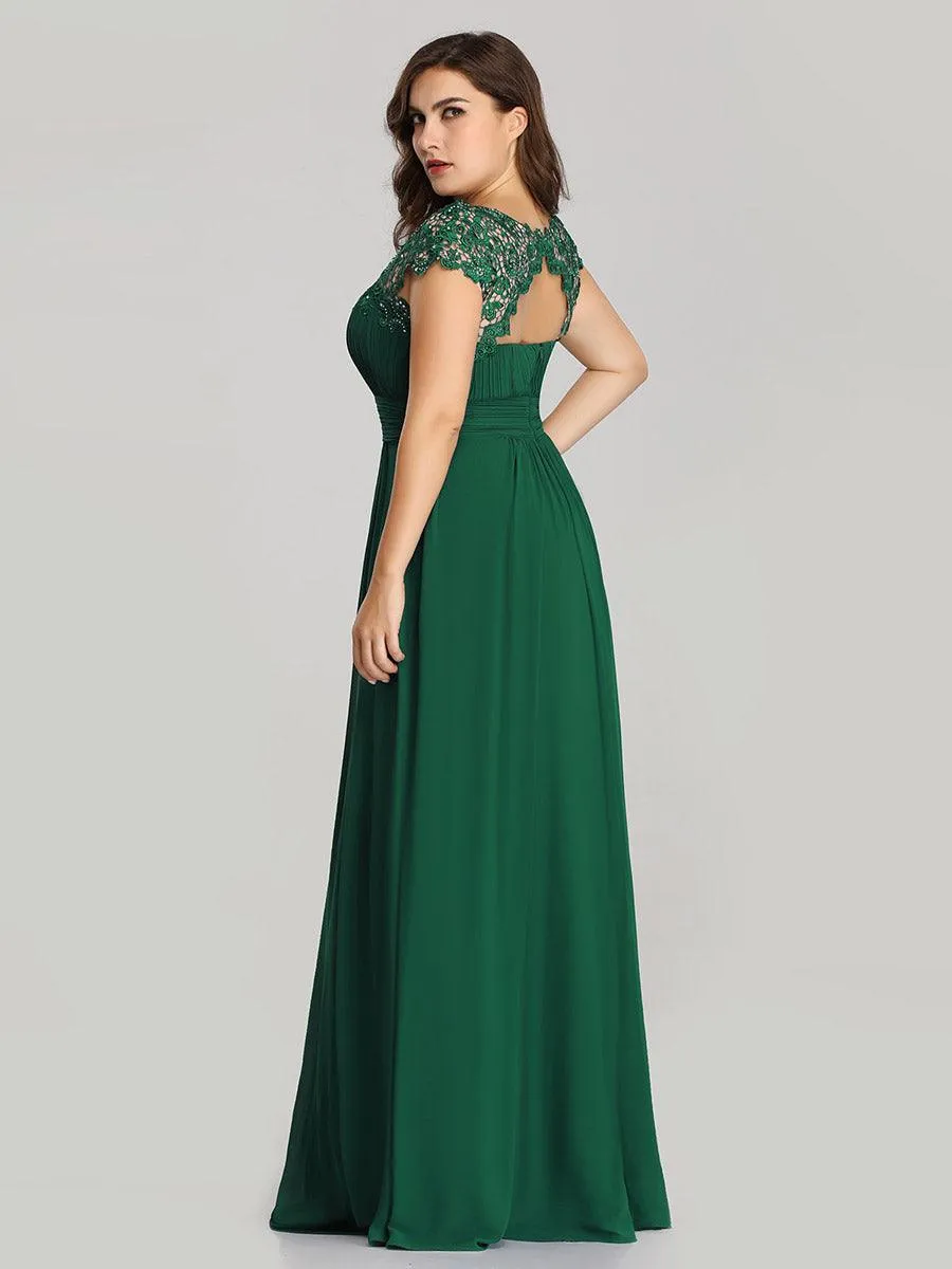 Robe de demoiselle d'honneur Maxi longue à taille Empire A Line
