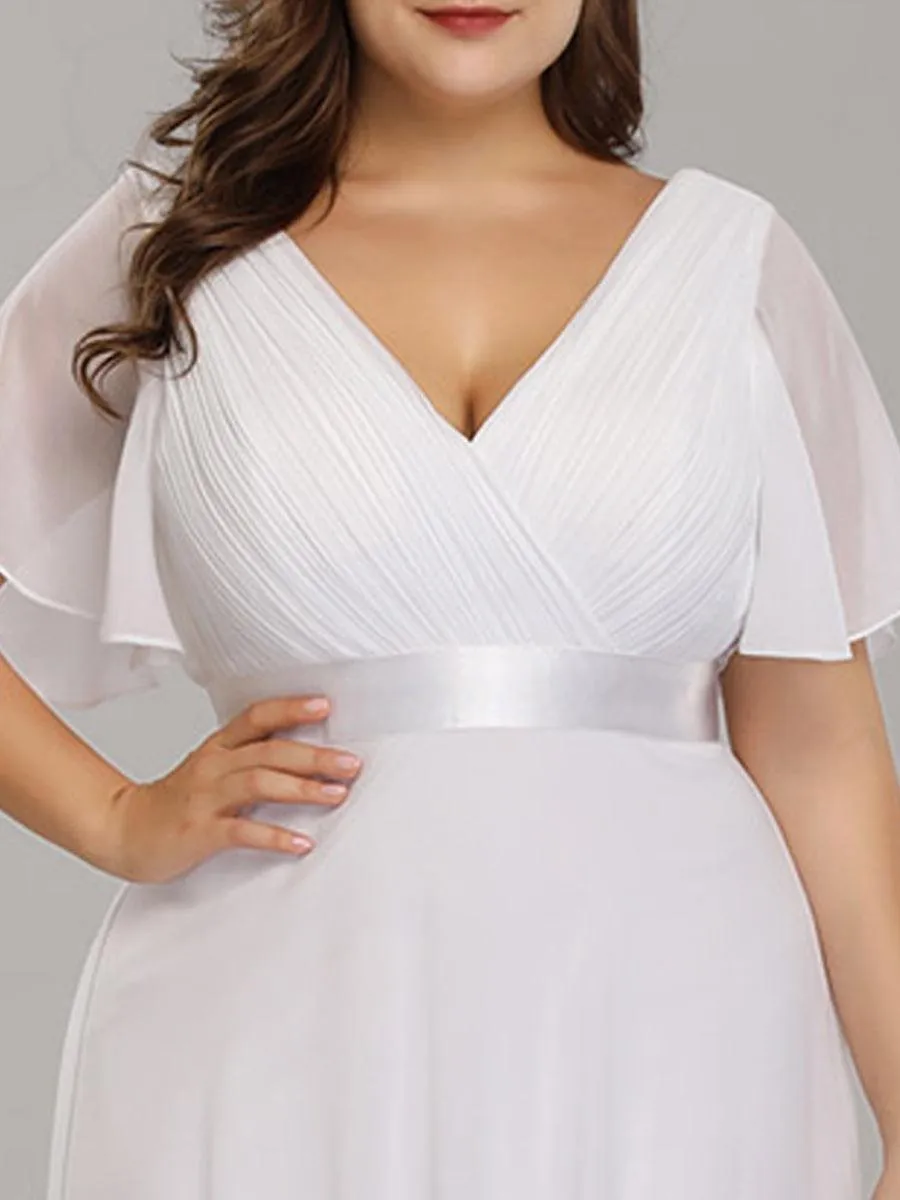 Robe de soirée fluide élégante en mousseline à taille haute