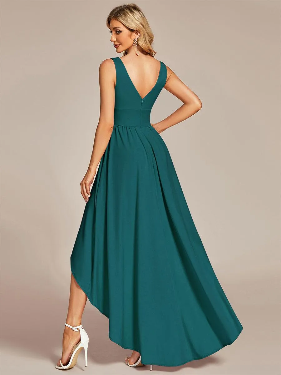 Robe mariage invitée élégante Taille Empire Sans Manches(Vente finale)