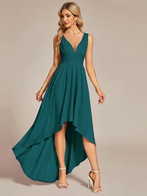 Robe mariage invitée élégante Taille Empire Sans Manches(Vente finale)