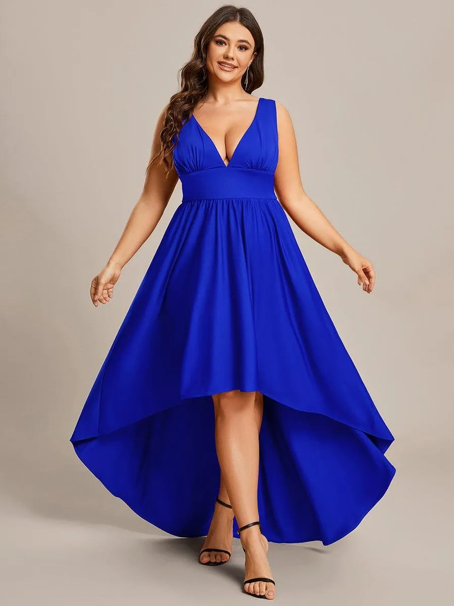 Robe mariage invitée élégante Taille Empire Sans Manches(Vente finale)