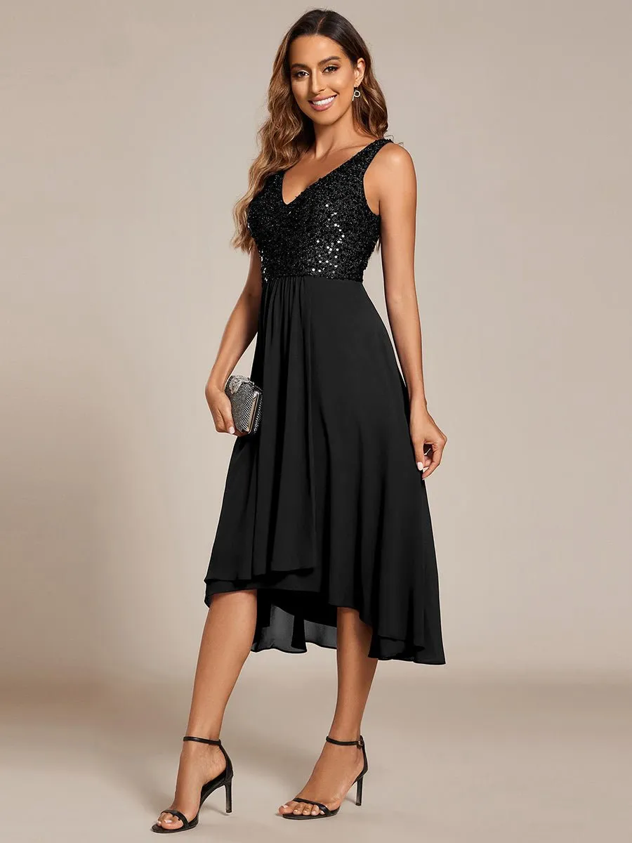 Samanda sequin/chiffon midi guest or mother of the bride dress