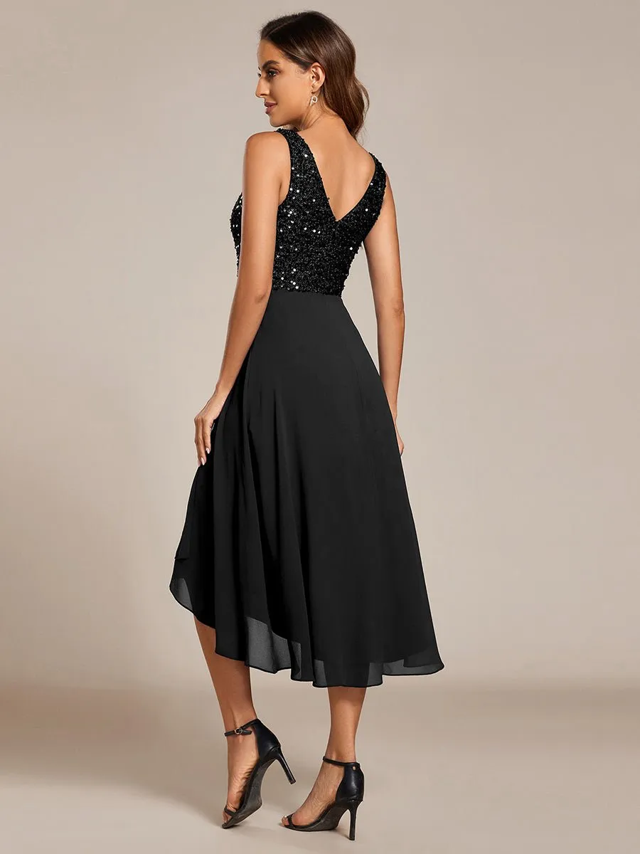 Samanda sequin/chiffon midi guest or mother of the bride dress