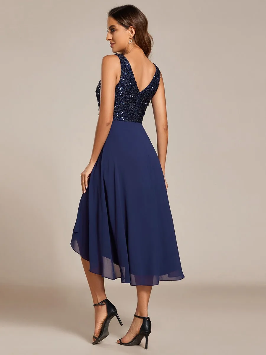 Samanda sequin/chiffon midi guest or mother of the bride dress