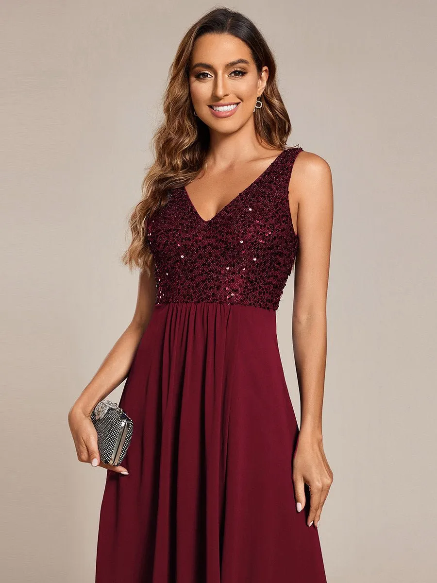 Samanda sequin/chiffon midi guest or mother of the bride dress