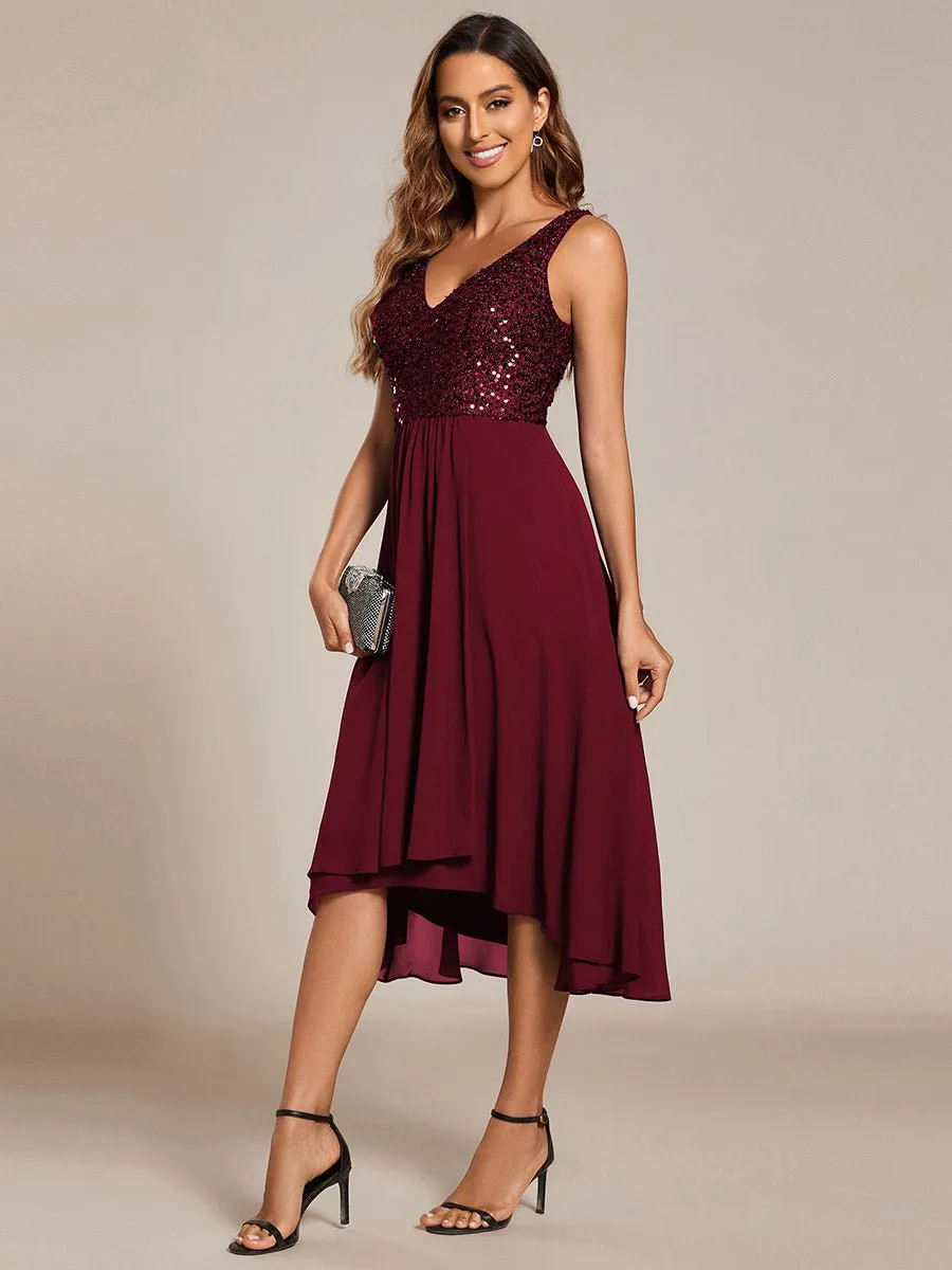 Samanda sequin/chiffon midi guest or mother of the bride dress