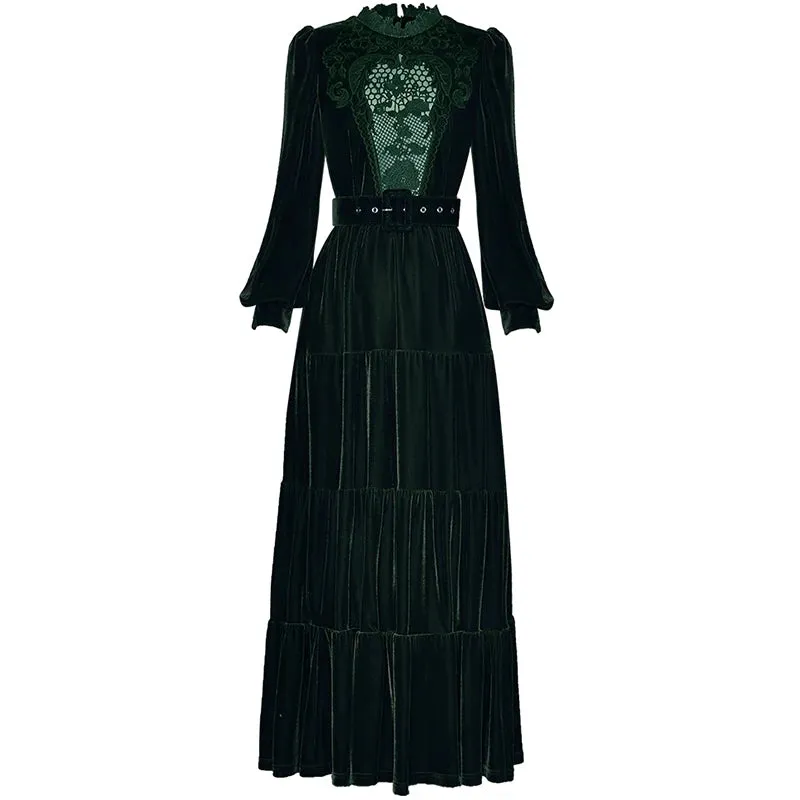 Samara Embroidery  Slim Long Dress