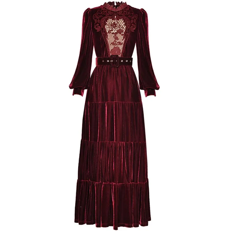 Samara Embroidery  Slim Long Dress