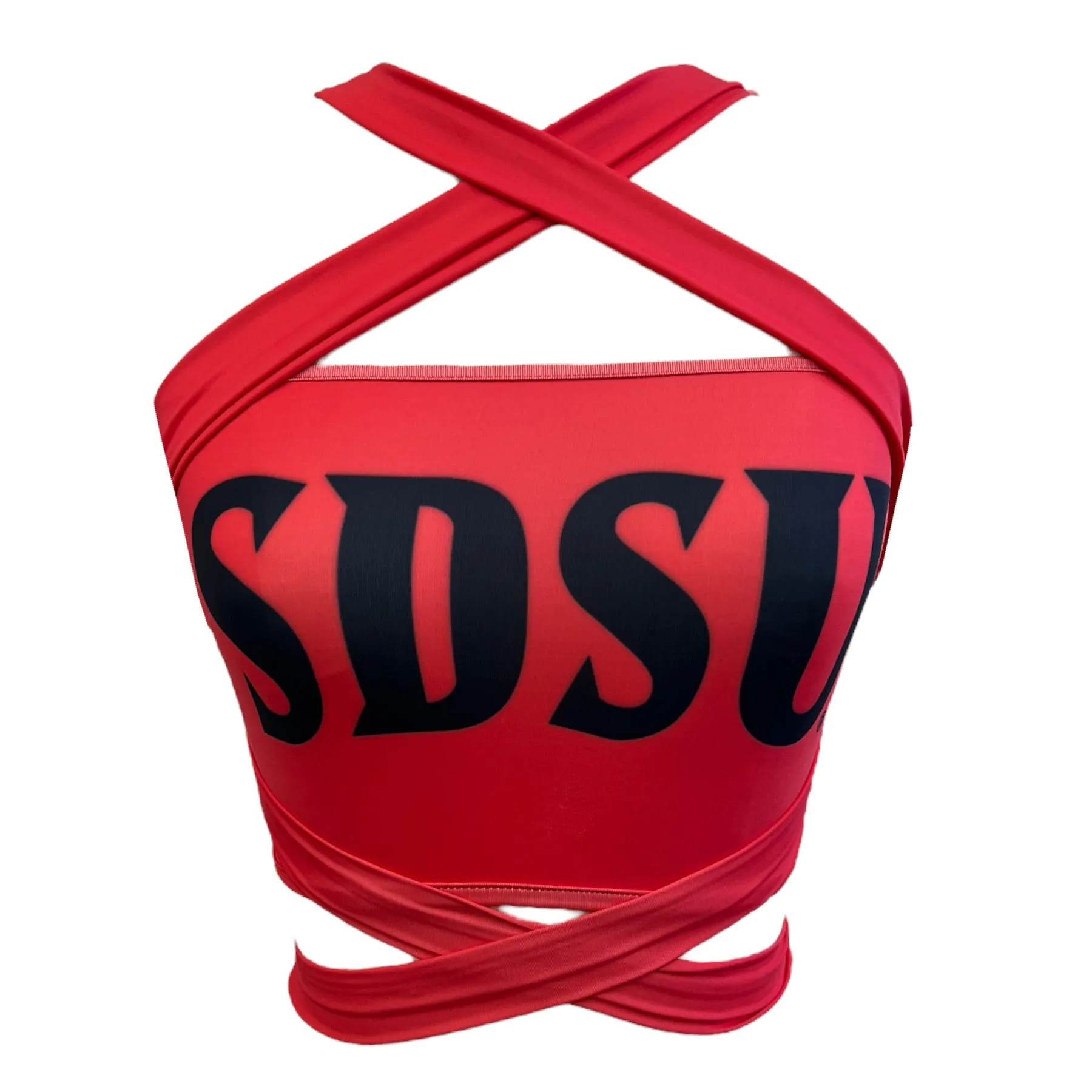 San Diego State Aztecs Red Multi Way Bandeau Top