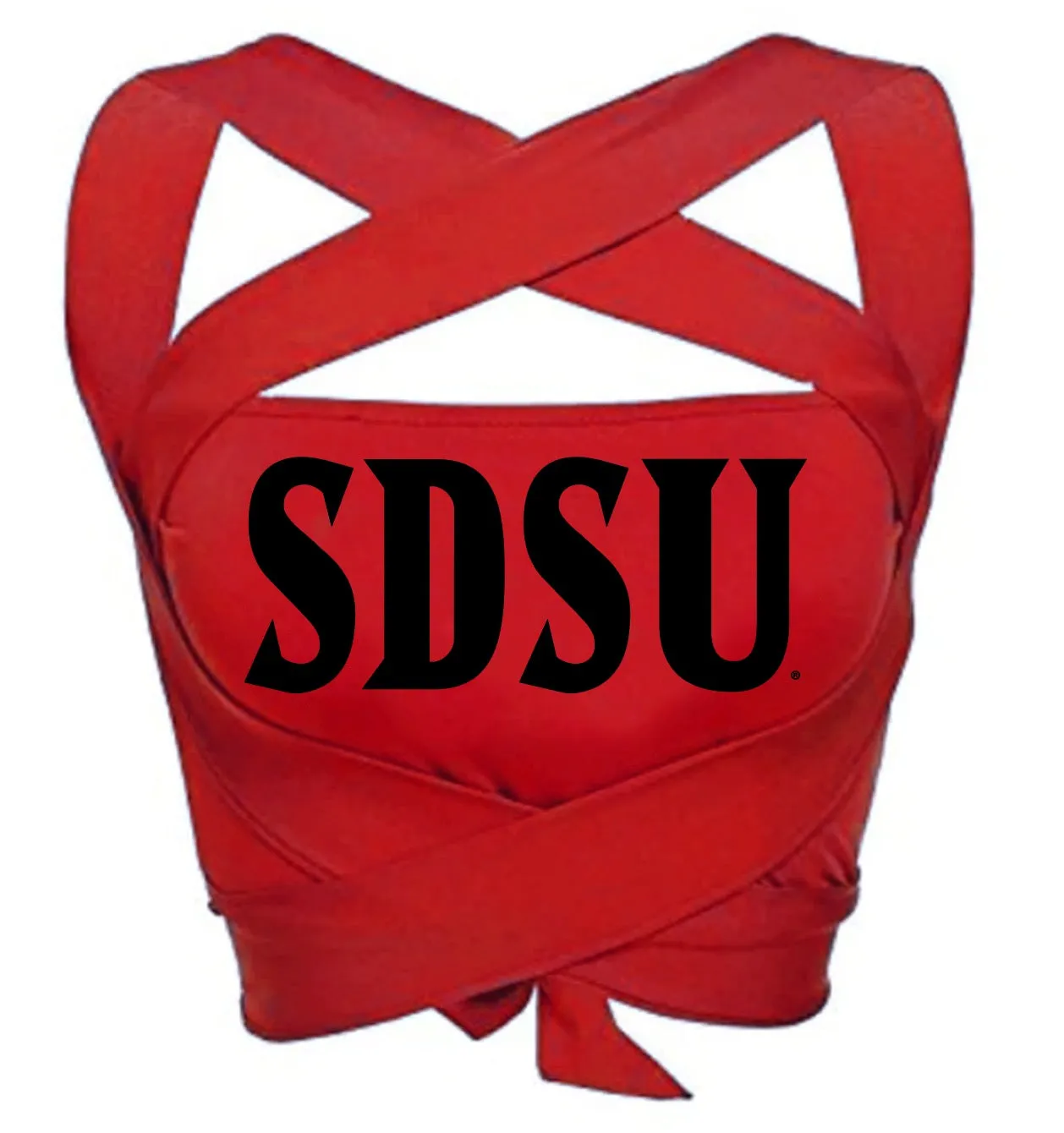 San Diego State Aztecs Red Multi Way Bandeau Top