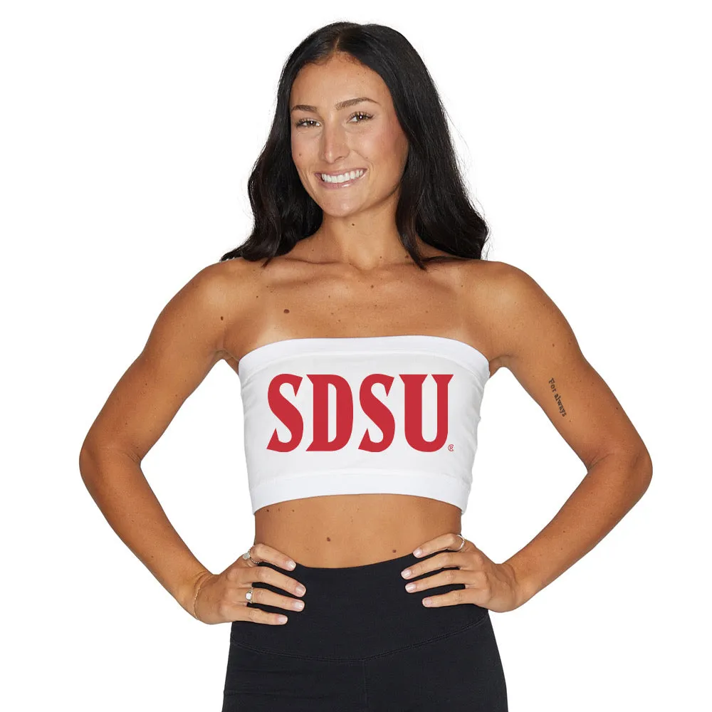 San Diego State Aztecs White Bandeau Top