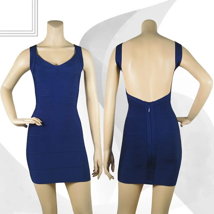 Sexy Backless Mini Bandage Dress