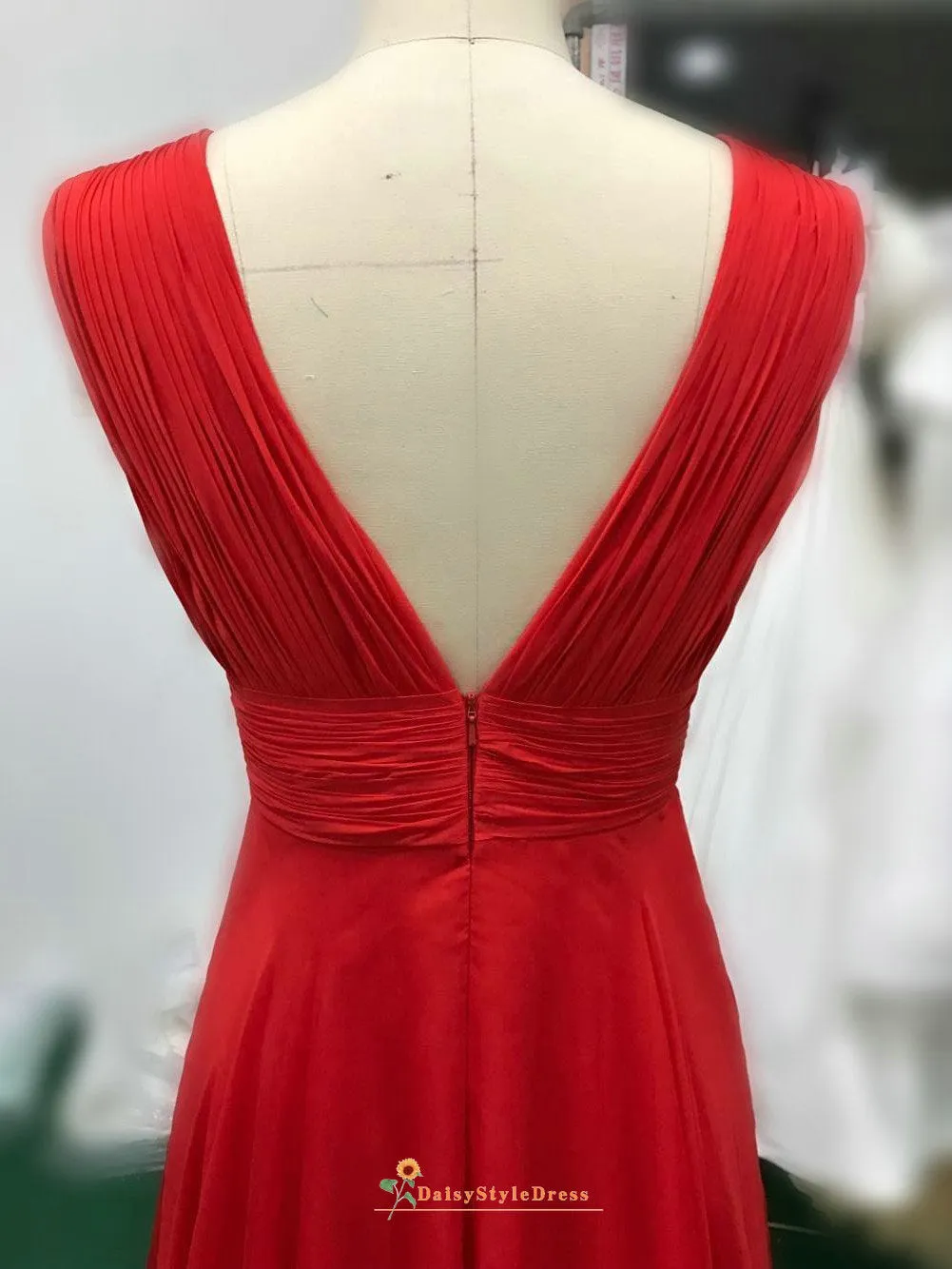 Sexy Slit Red Long Prom Dress