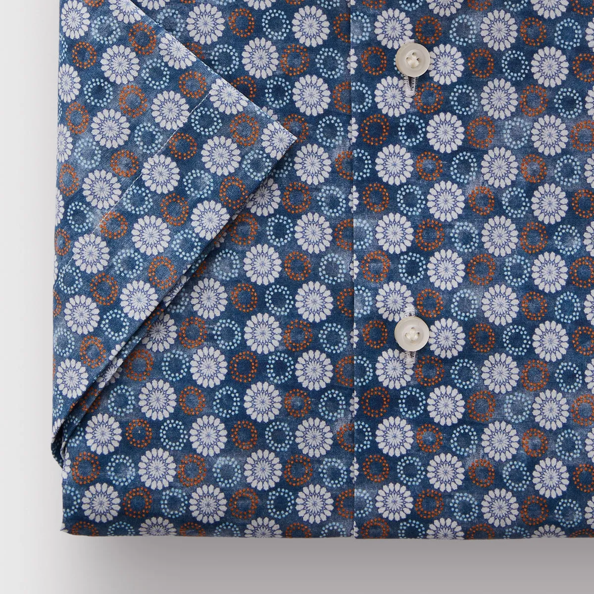 SF18772 Stretch Poplin Pattern Short Sleeve Sport Shirt