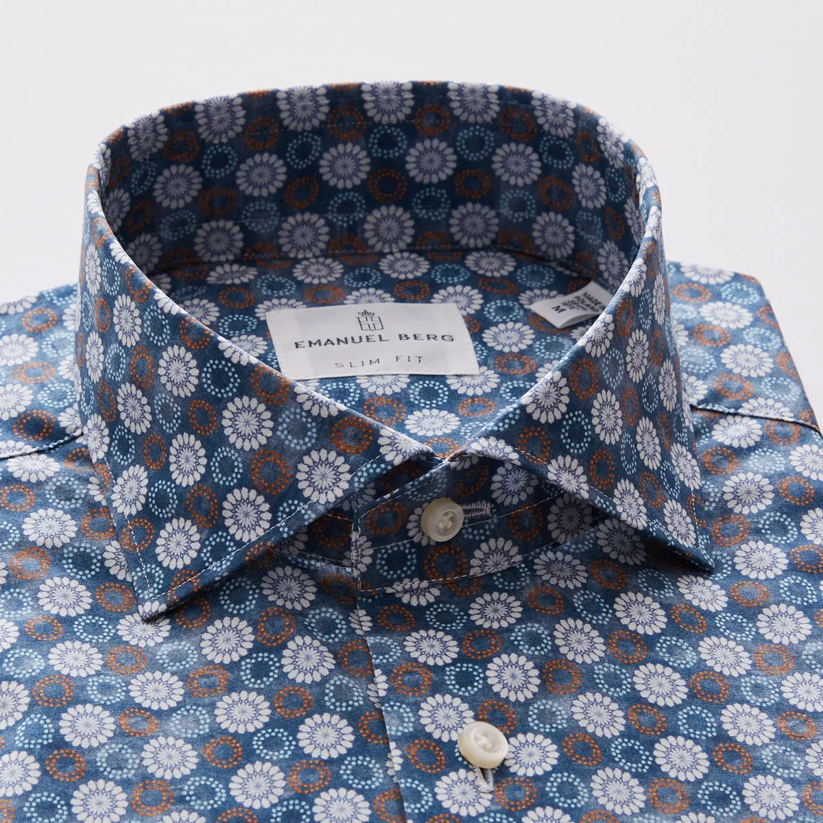 SF18772 Stretch Poplin Pattern Short Sleeve Sport Shirt