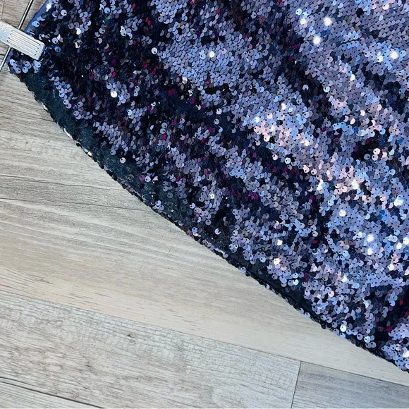 She   Sky boutique sequin skirt bundle silver purple size medium