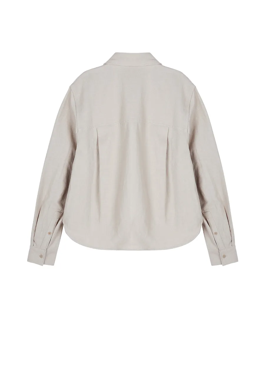 Shirt / (ESG) JNBY Relaxed Cotton-linen Shirt