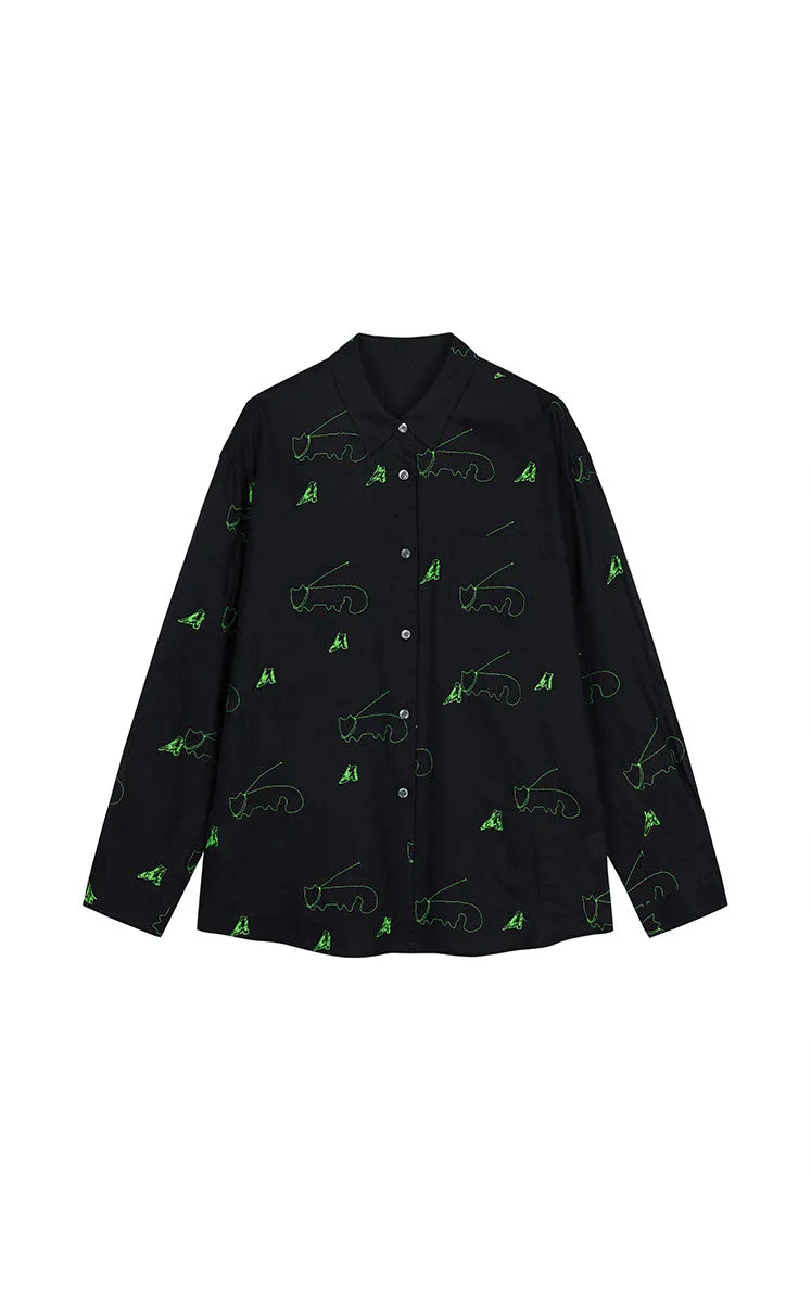 Shirt / JNBY Eco Embroidered Linen Shirt