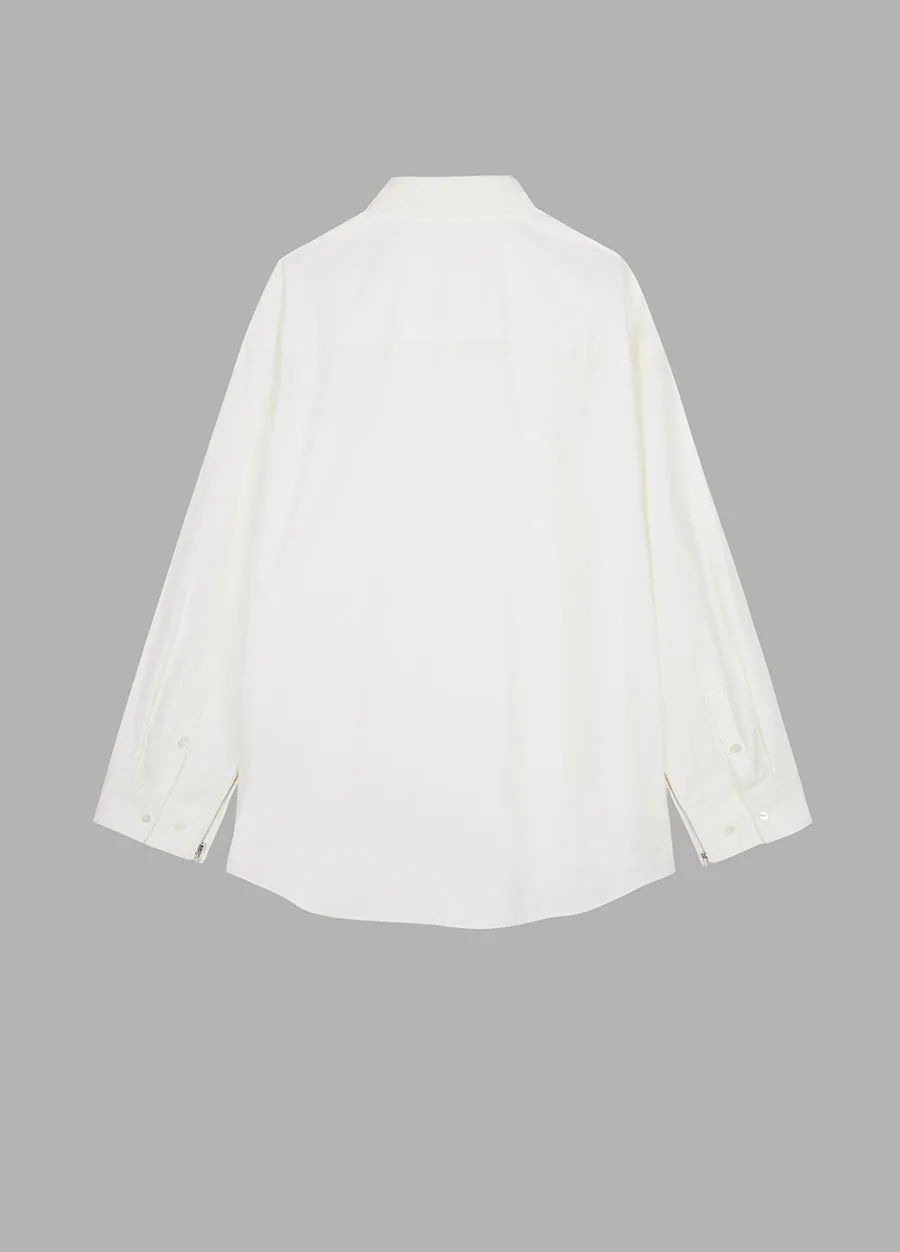 Shirt/JNBY H-line Oversize Poplin Fabric Long-sleeved Shirt
