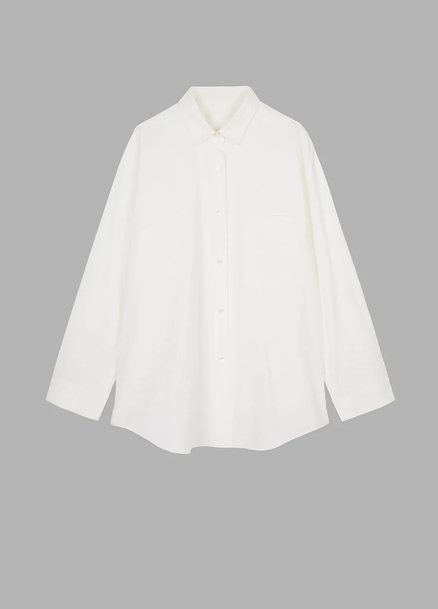 Shirt/JNBY H-line Oversize Poplin Fabric Long-sleeved Shirt