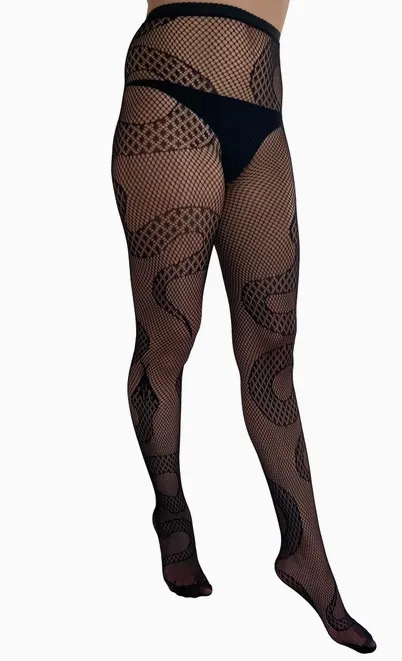 Snake Net Tights
