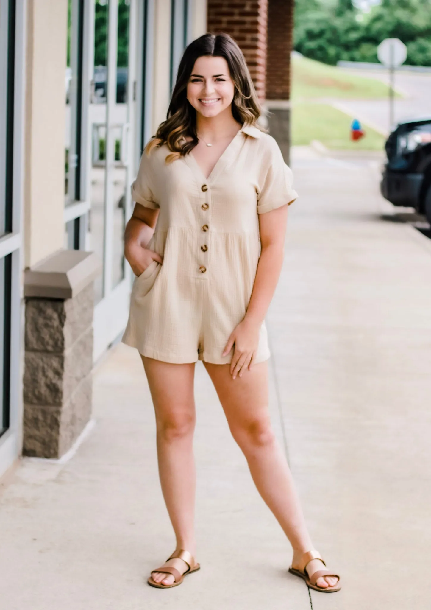 Summer Love Romper in Natural