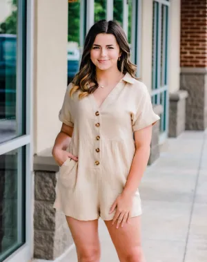Summer Love Romper in Natural