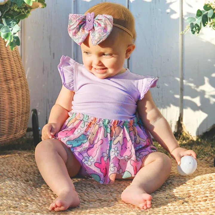 Sweet Wink Easter Peeps Short Sleeve Tutu Bodysuit