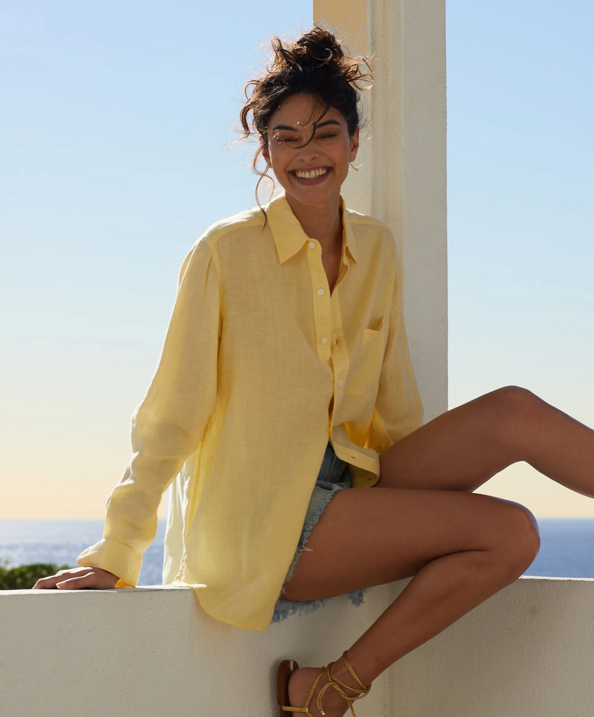 Sydney Linen Boyfriend Shirt - Outerworn