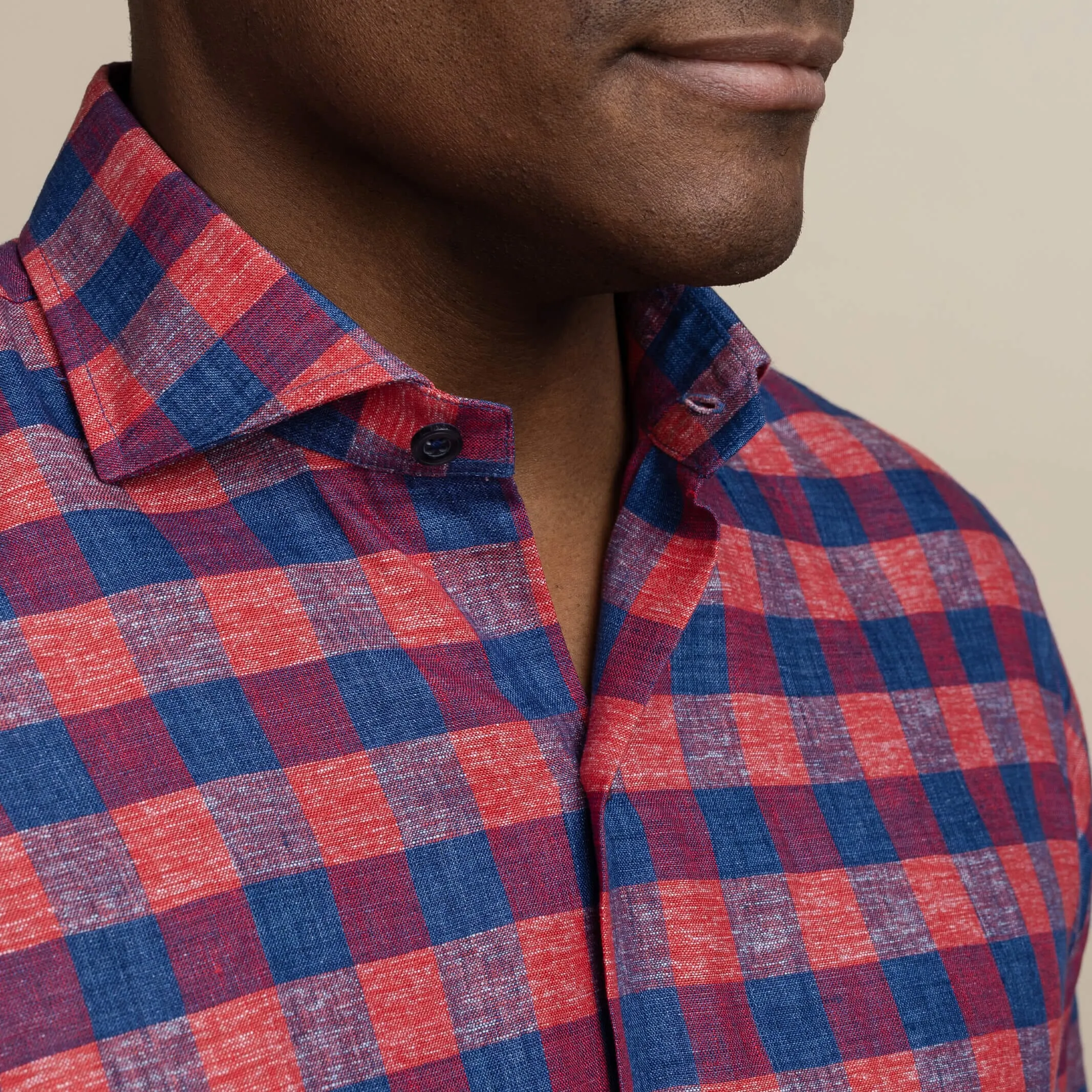 The Albini Frazier Linen Gingham Custom Shirt