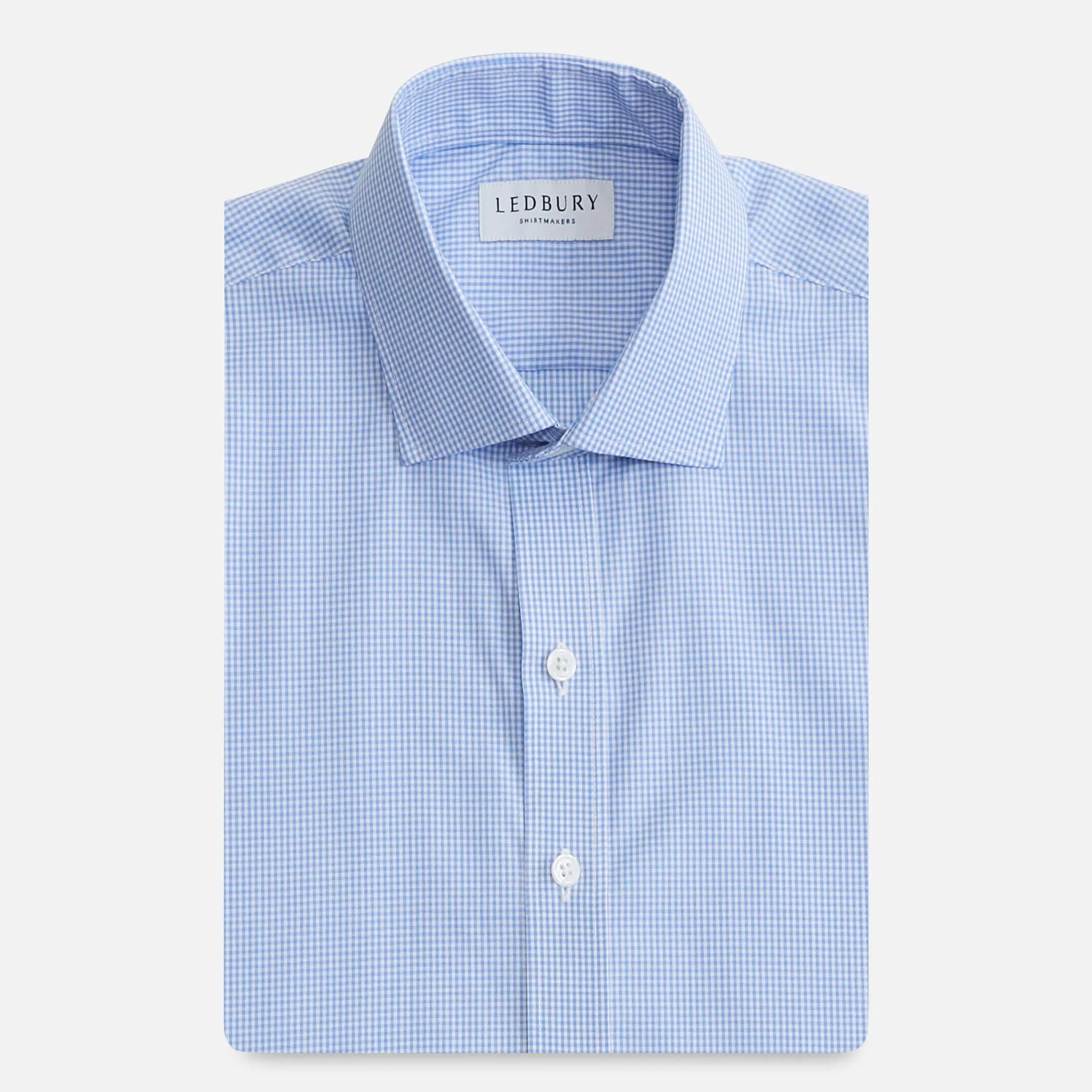 The Blue Wheeler Non Iron Micro Gingham Custom Shirt