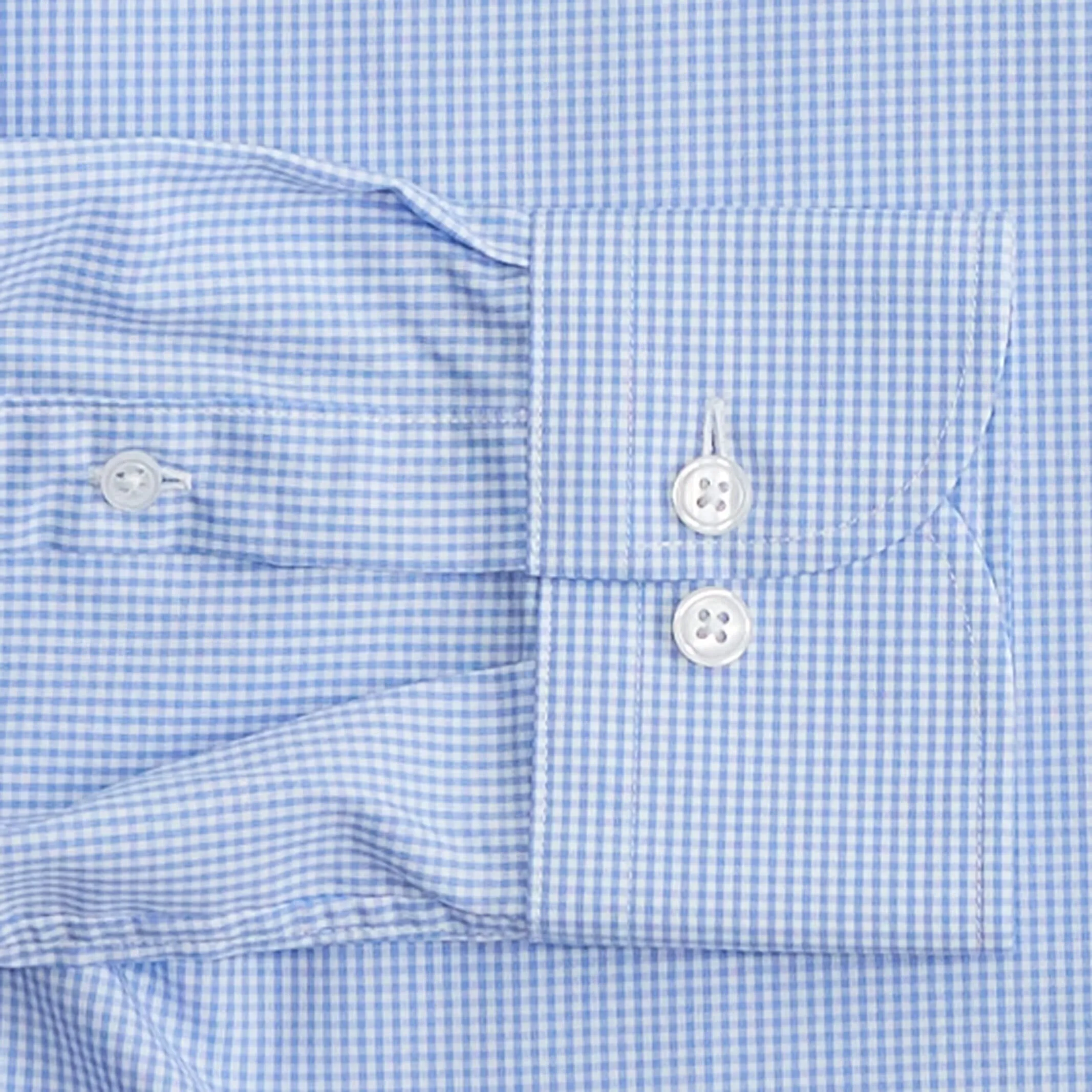The Blue Wheeler Non Iron Micro Gingham Custom Shirt