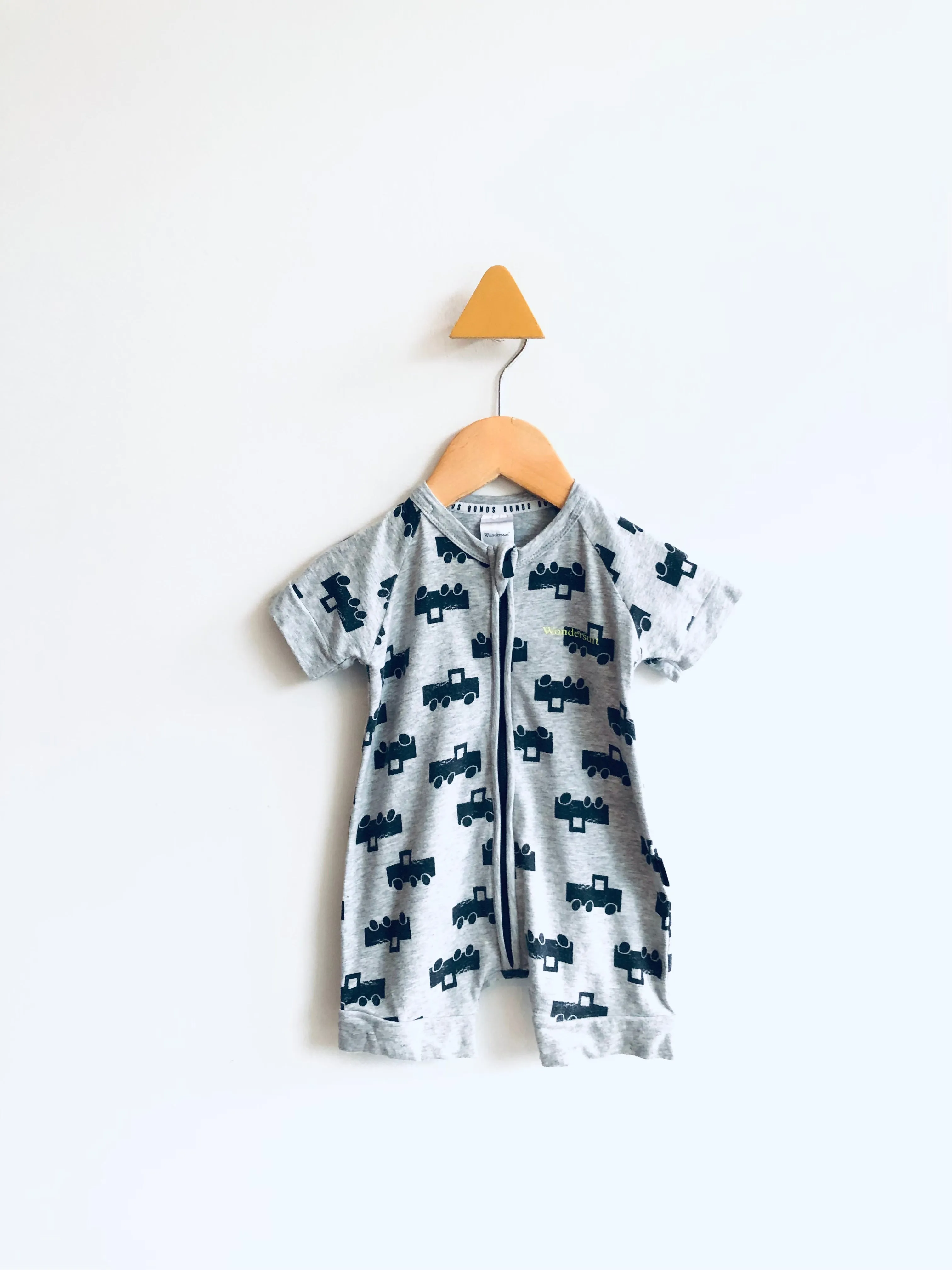 Truck Print Shorty Wondersuit // 3-6M